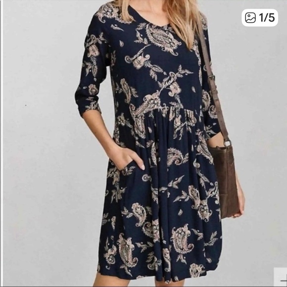 Garnet Hill Dresses & Skirts - Garnet Hill Bohemian Pocket-detail Dress